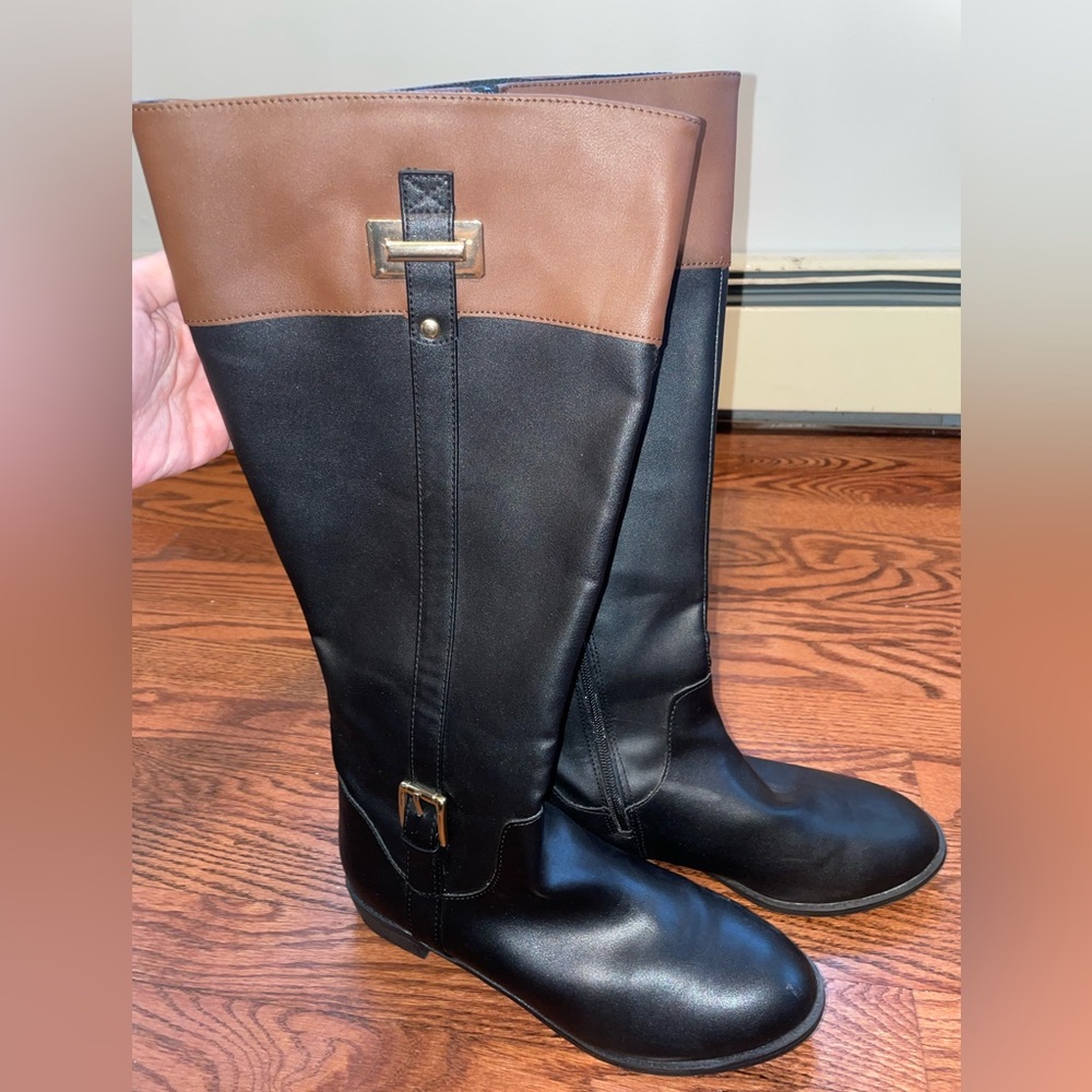 Women’s Karen Scott Deliee Brown/Black Knee High Boots Size 8.5 M